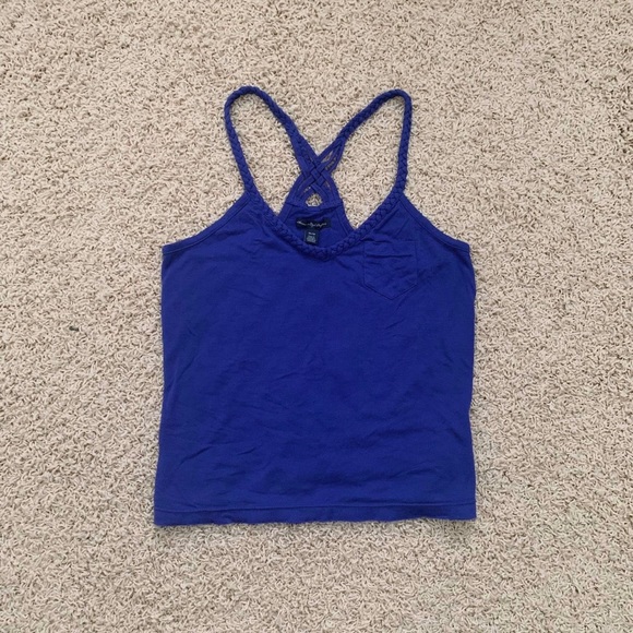 American Eagle Outfitters Tops - 🔵 AEO • Braided Strap Racerback Tank